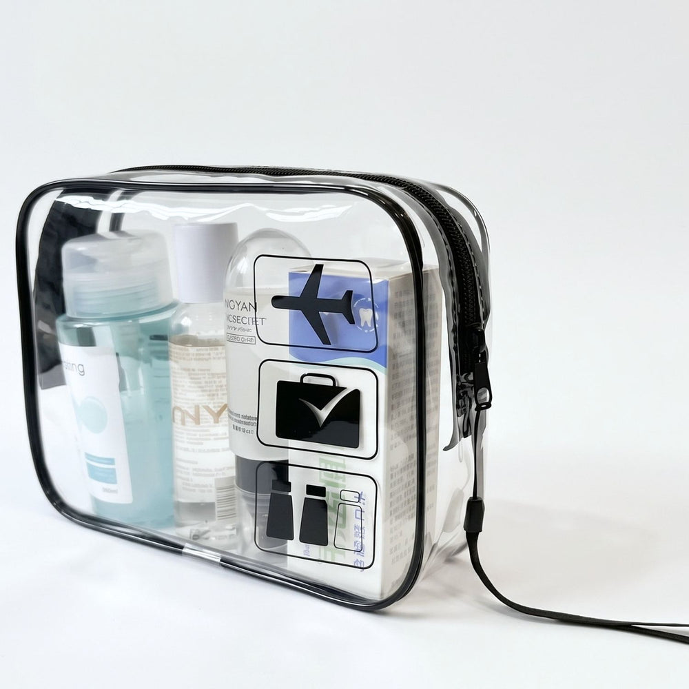 Pochette transparente liquide pour avion