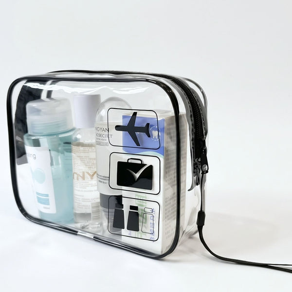 Pochette transparente liquide pour avion
