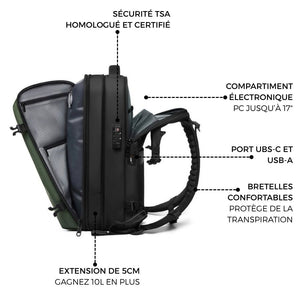 REISTAS VOOR HANDBAGAGE - AIR NEO GROEN