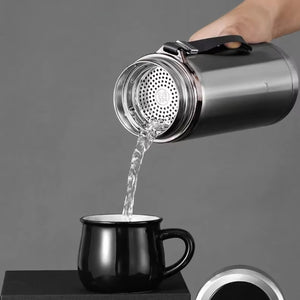 Botella de agua con aislamiento inteligente - AIRWATER PRO SILVER 1L