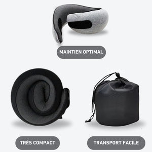 Coussin de Voyage Ergonomique - Noir